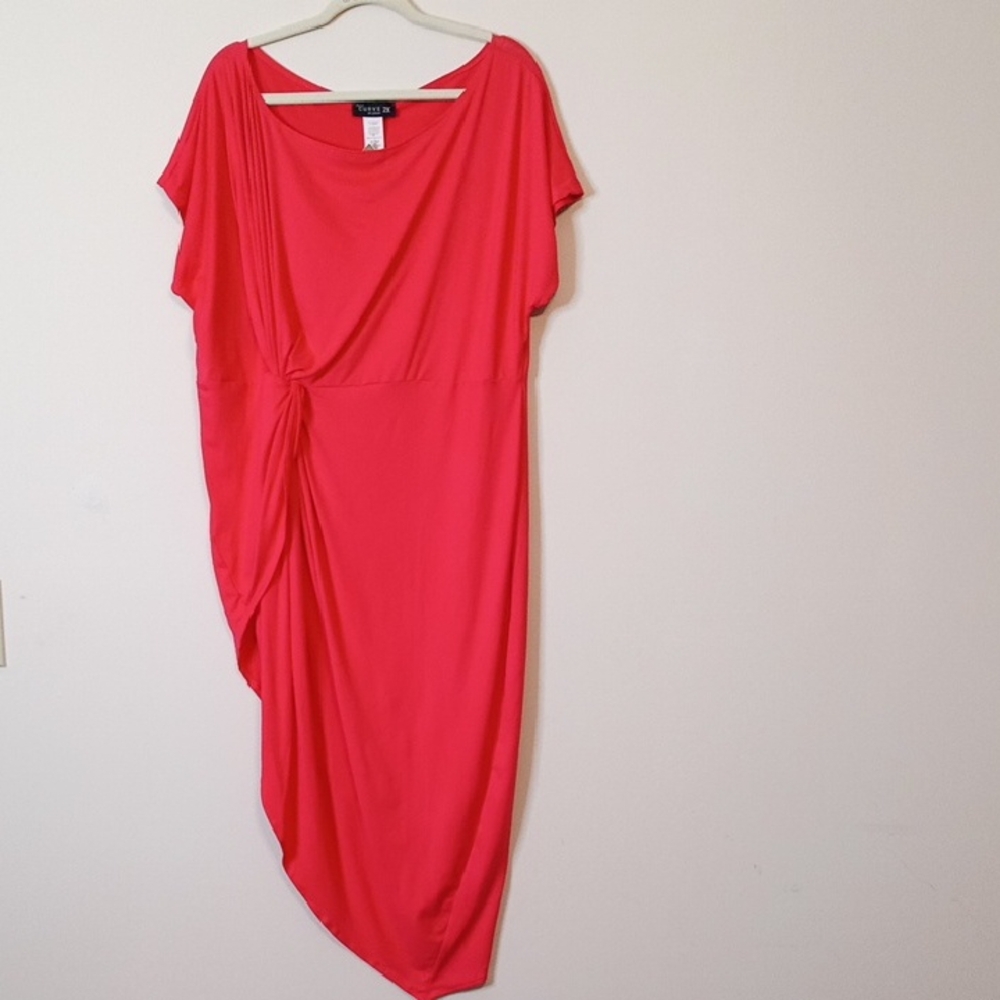 Vibrant Red Asymmetrical Top